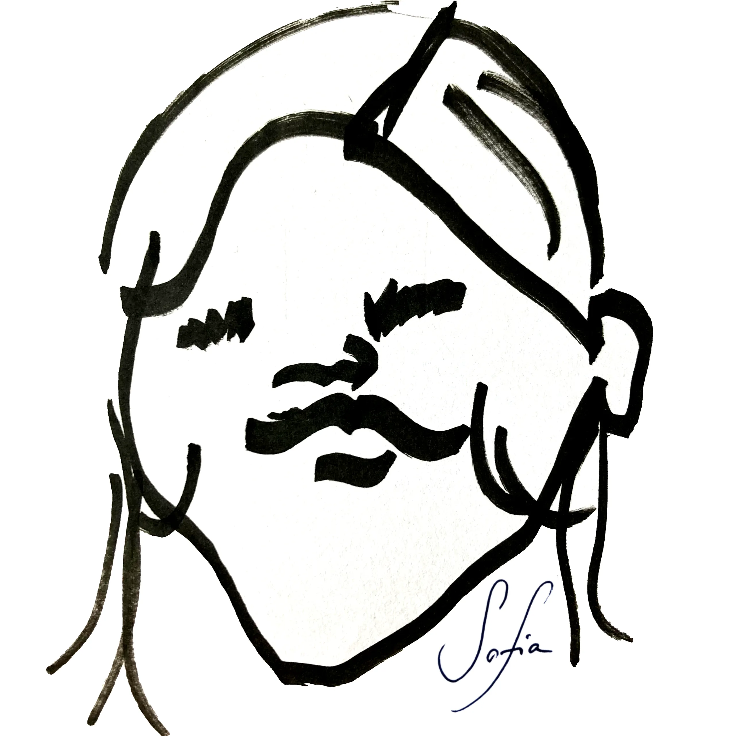 Blind-Portrait von Sofia