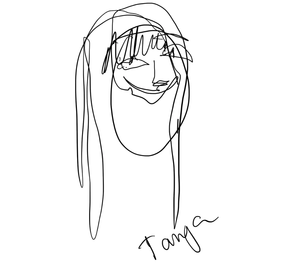 Blind-Portrait von Tanja