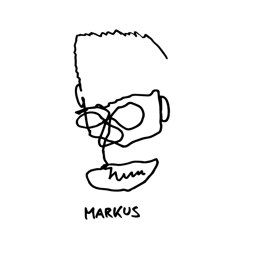 Blind-Portrait von Markus